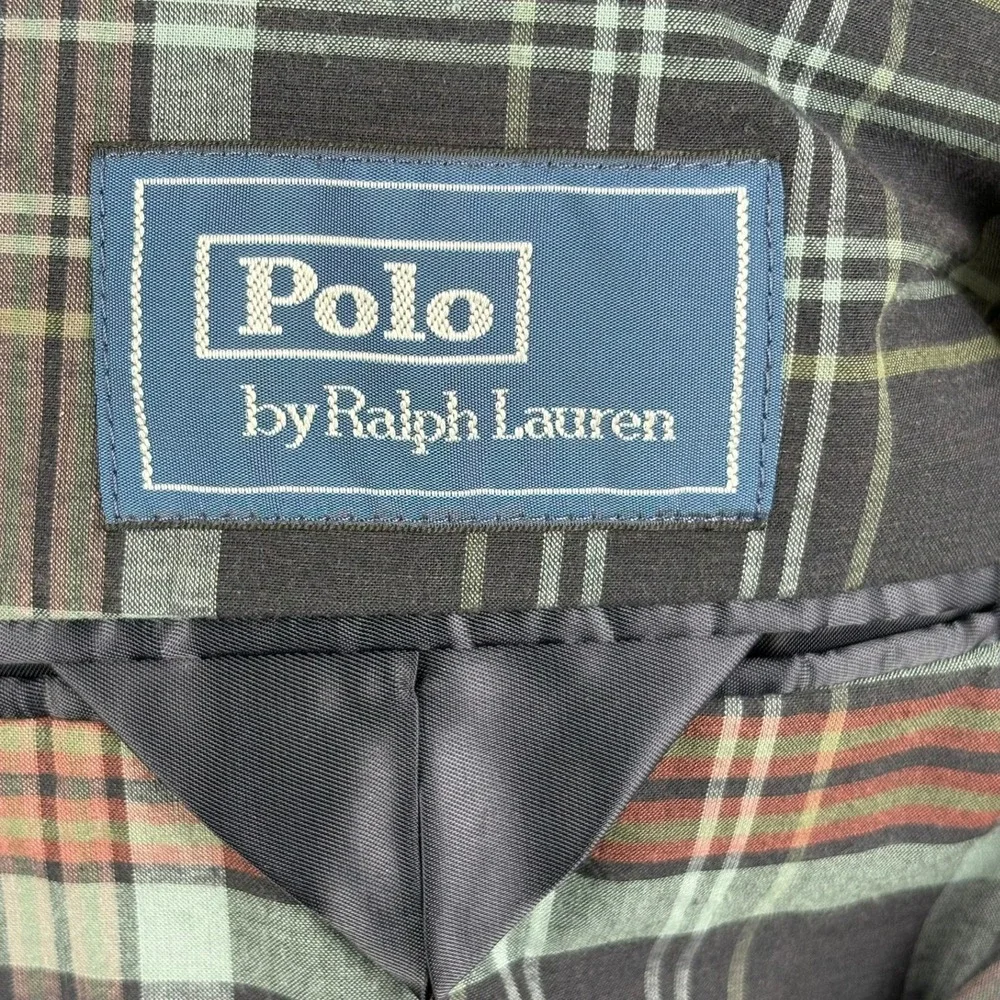 Polo Ralph Lauren Soft Tailored Sport Coat Mens 38R Navy Plaid Suit Jacket NEW